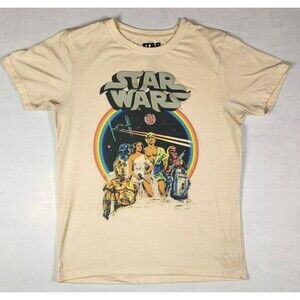 Authentic Star-Wars Logo Retro Graphic Tee, Medium
